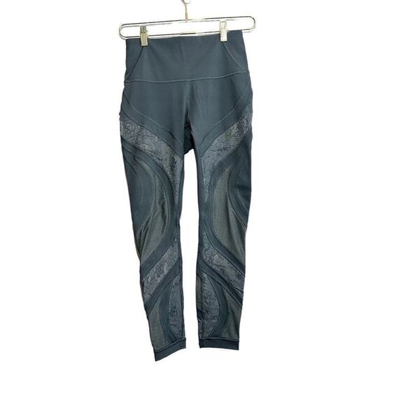 Lululemon Wunder Under High-Rise Tight 25" Lace SZ 6 NightCap Activewear Gym‎ - Picture 1 of 7